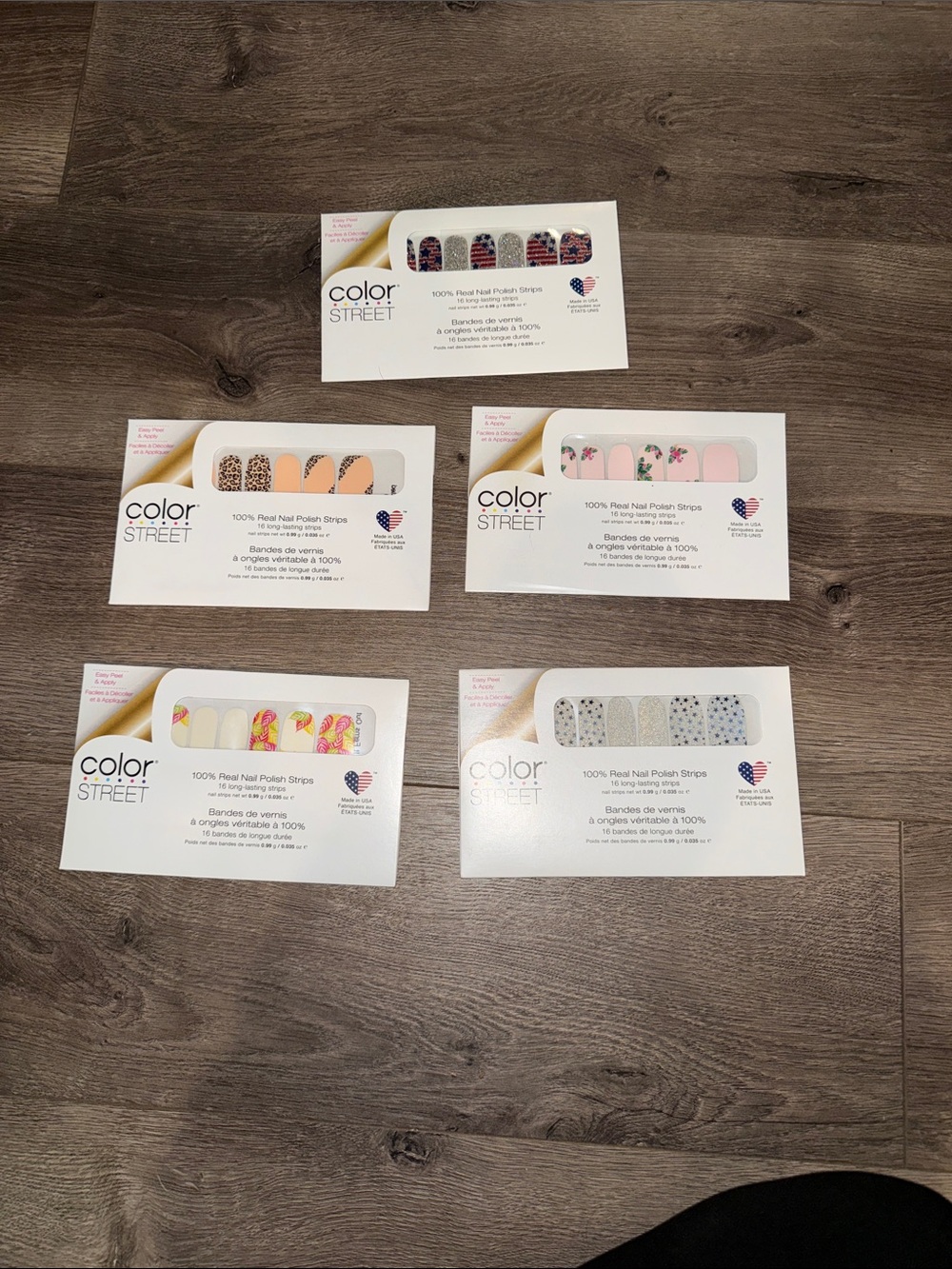 Color Street Nail Strips - Pink, Cream, Yellow & Black Accents